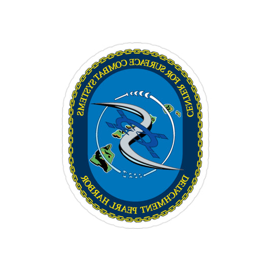 Center for Surface Combat System Det Pearl Harbor (U.S. Navy) REVERSE PRINT Transparent STICKER-2" × 2"-The Sticker Space