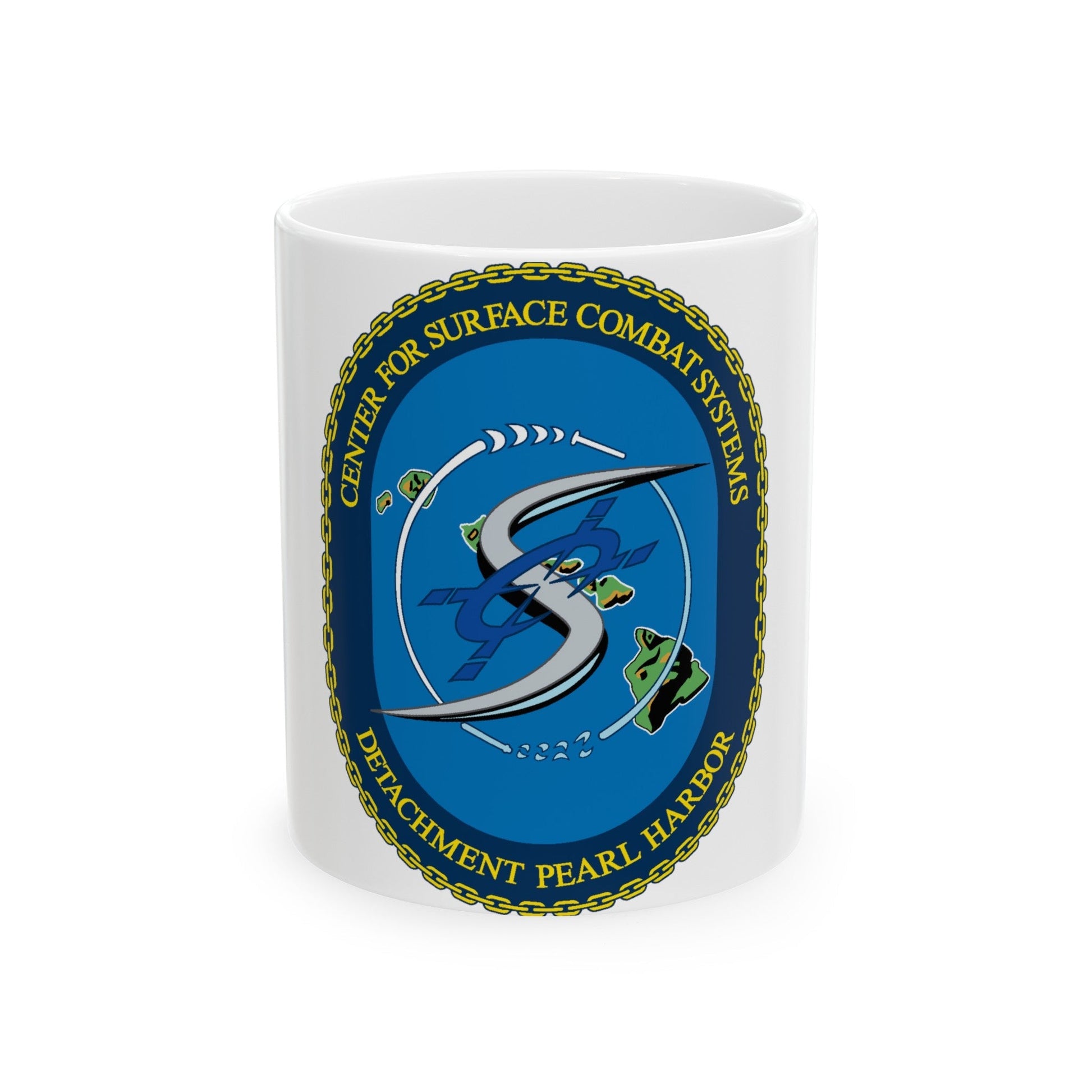 Center for Surface Combat System Det Pearl Harbor (U.S. Navy) White Coffee Mug-11oz-The Sticker Space