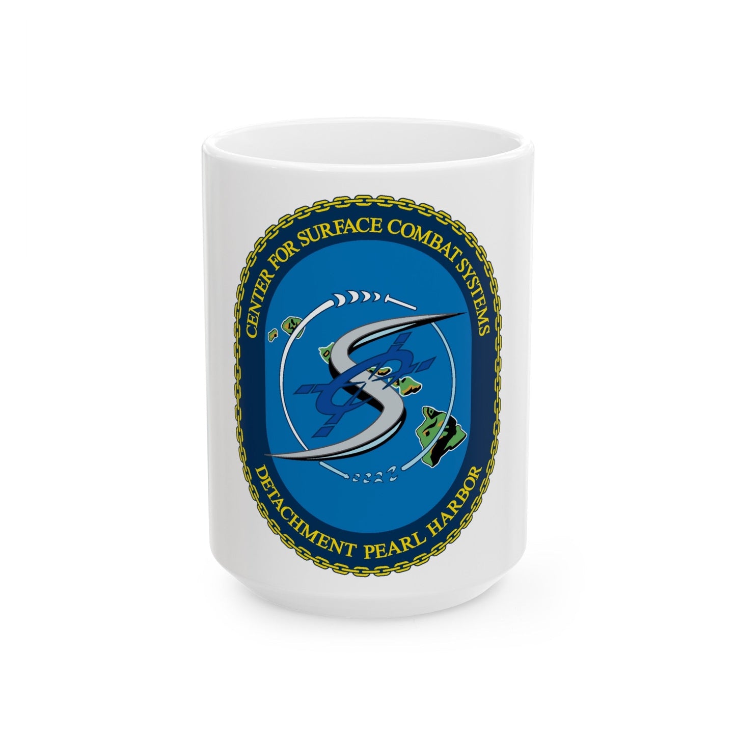 Center for Surface Combat System Det Pearl Harbor (U.S. Navy) White Coffee Mug-15oz-The Sticker Space