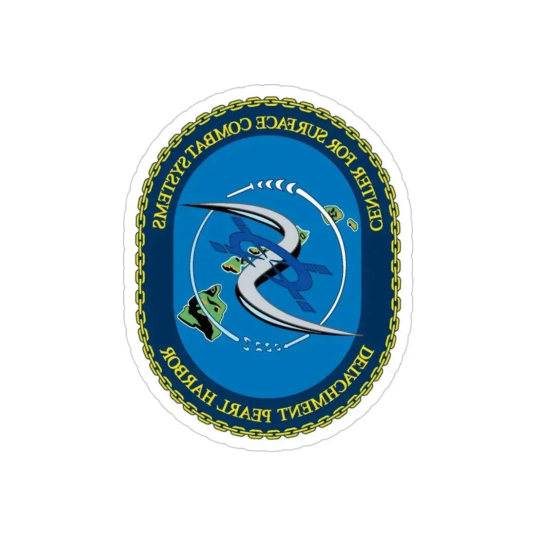 Center for Surface Combat System Det Pearl Harbor (U.S. Navy) REVERSE PRINT Transparent Die-Cut STICKER 6 Inch Die-Cut Transparent - The Sticker Space
