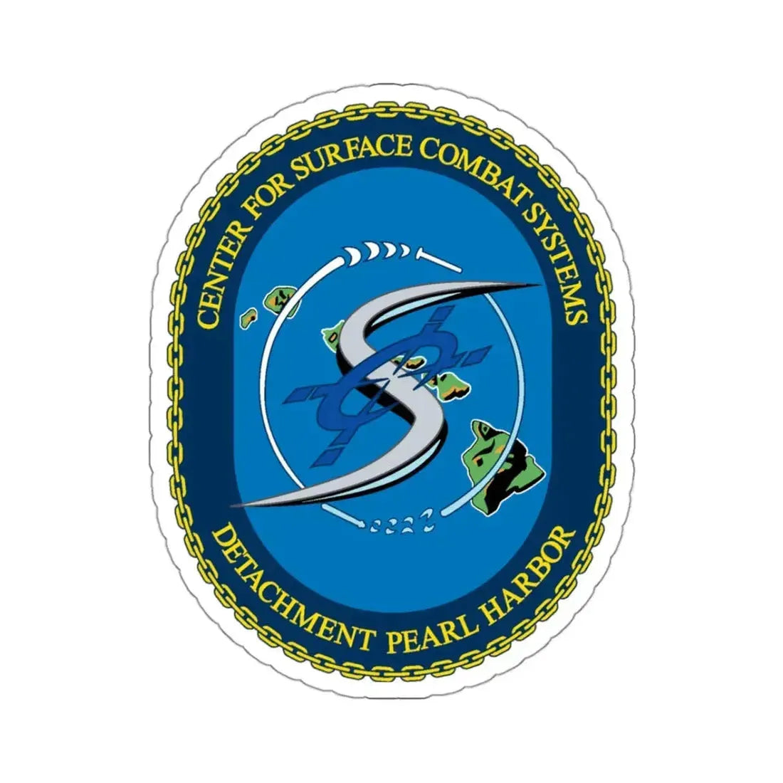 Center for Surface Combat System Det Pearl Harbor (U.S. Navy) STICKER Vinyl Kiss-Cut Decal 3 Inch White - The Sticker Space
