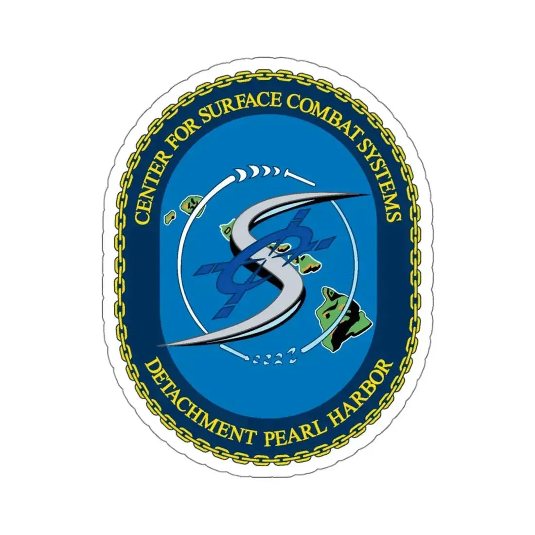 Center for Surface Combat System Det Pearl Harbor (U.S. Navy) STICKER Vinyl Kiss-Cut Decal 4 Inch White - The Sticker Space