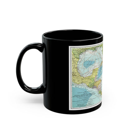 Central America (1913) (Map) Black Coffee Mug-The Sticker Space