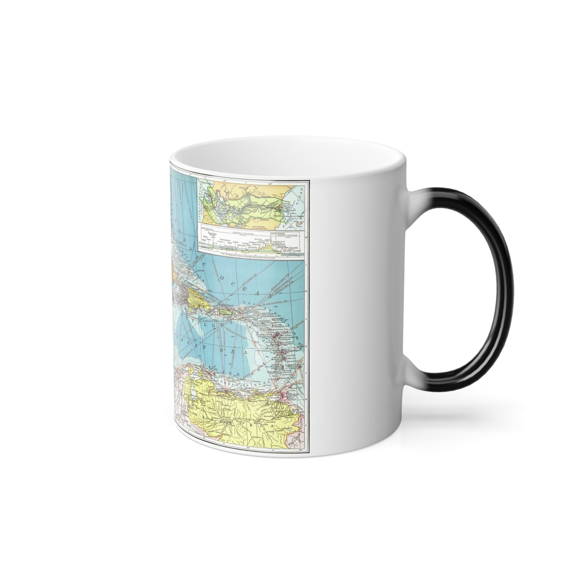 Central America (1913) (Map) Color Changing Mug 11oz-11oz-The Sticker Space