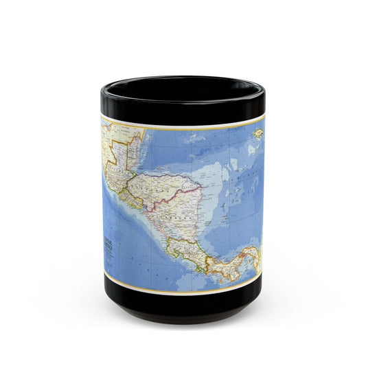 Central America (1973) (Map) Black Coffee Mug-15oz-The Sticker Space