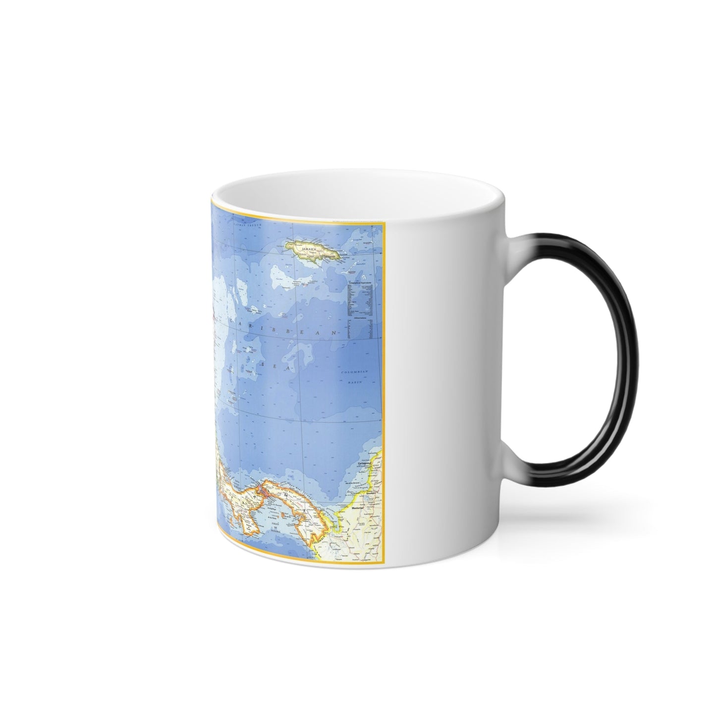 Central America (1973) (Map) Color Changing Mug 11oz-11oz-The Sticker Space