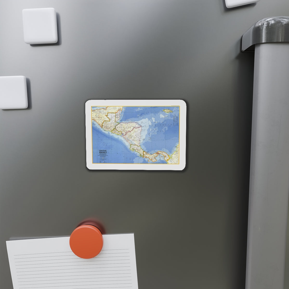 Central America (1973) (Map) Refrigerator Magnet-The Sticker Space