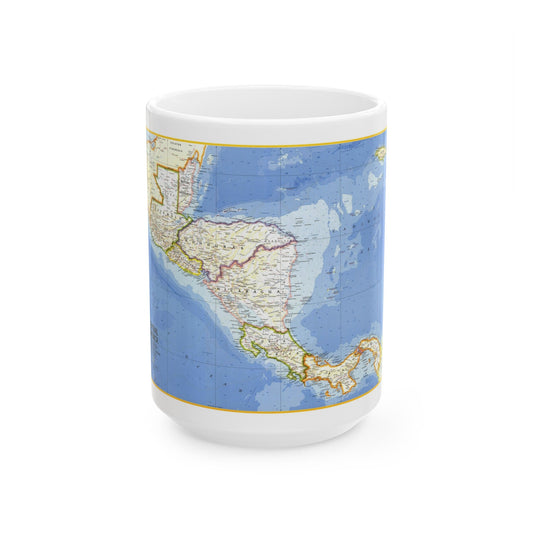 Central America (1973) (Map) White Coffee Mug-15oz-The Sticker Space