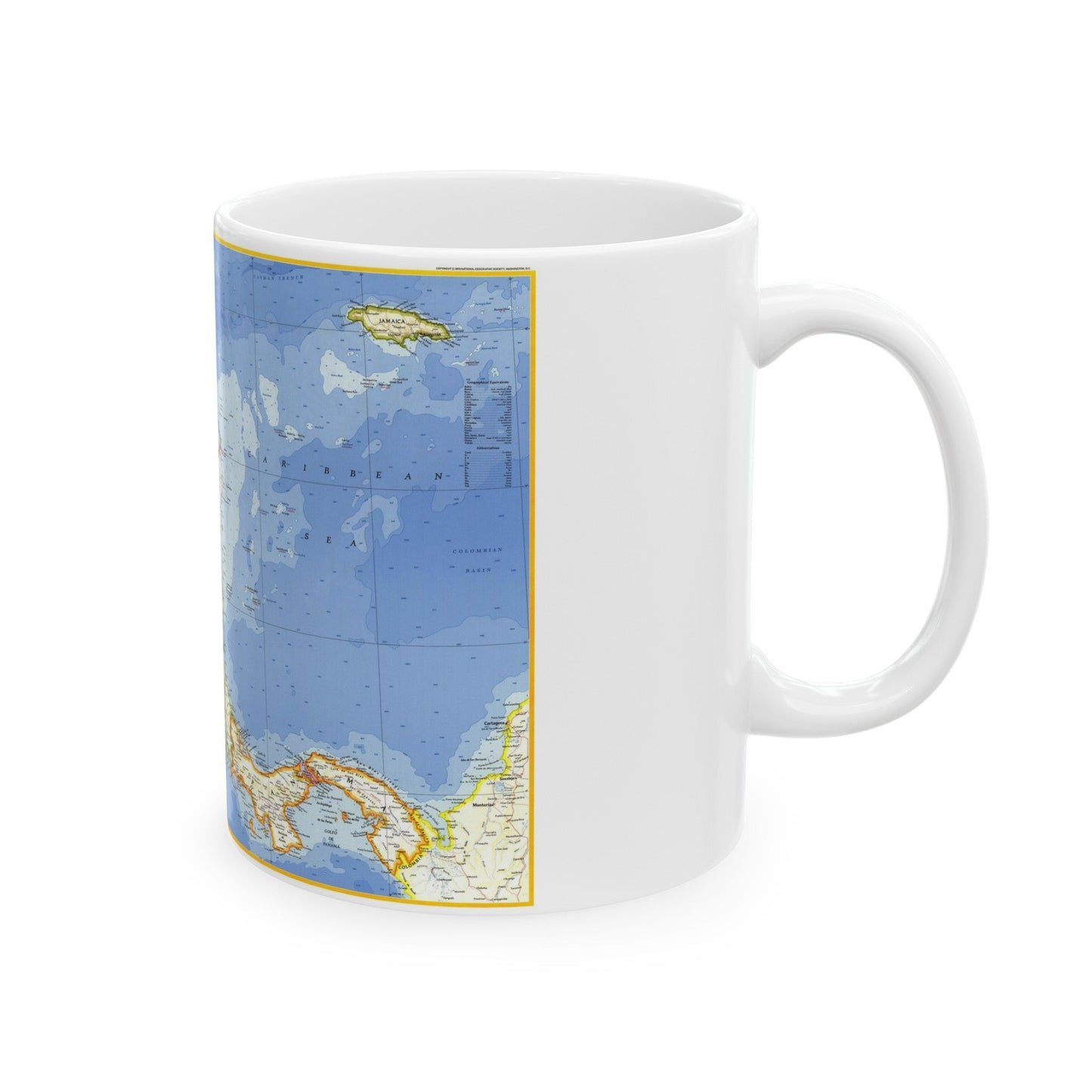 Central America (1973) (Map) White Coffee Mug-The Sticker Space