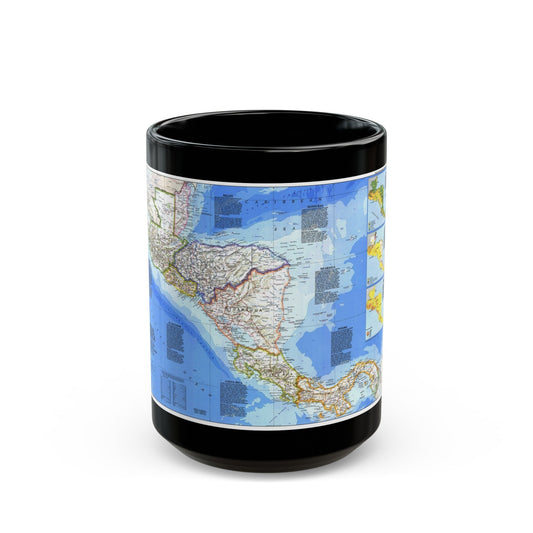 Central America (1986) (Map) Black Coffee Mug-15oz-The Sticker Space