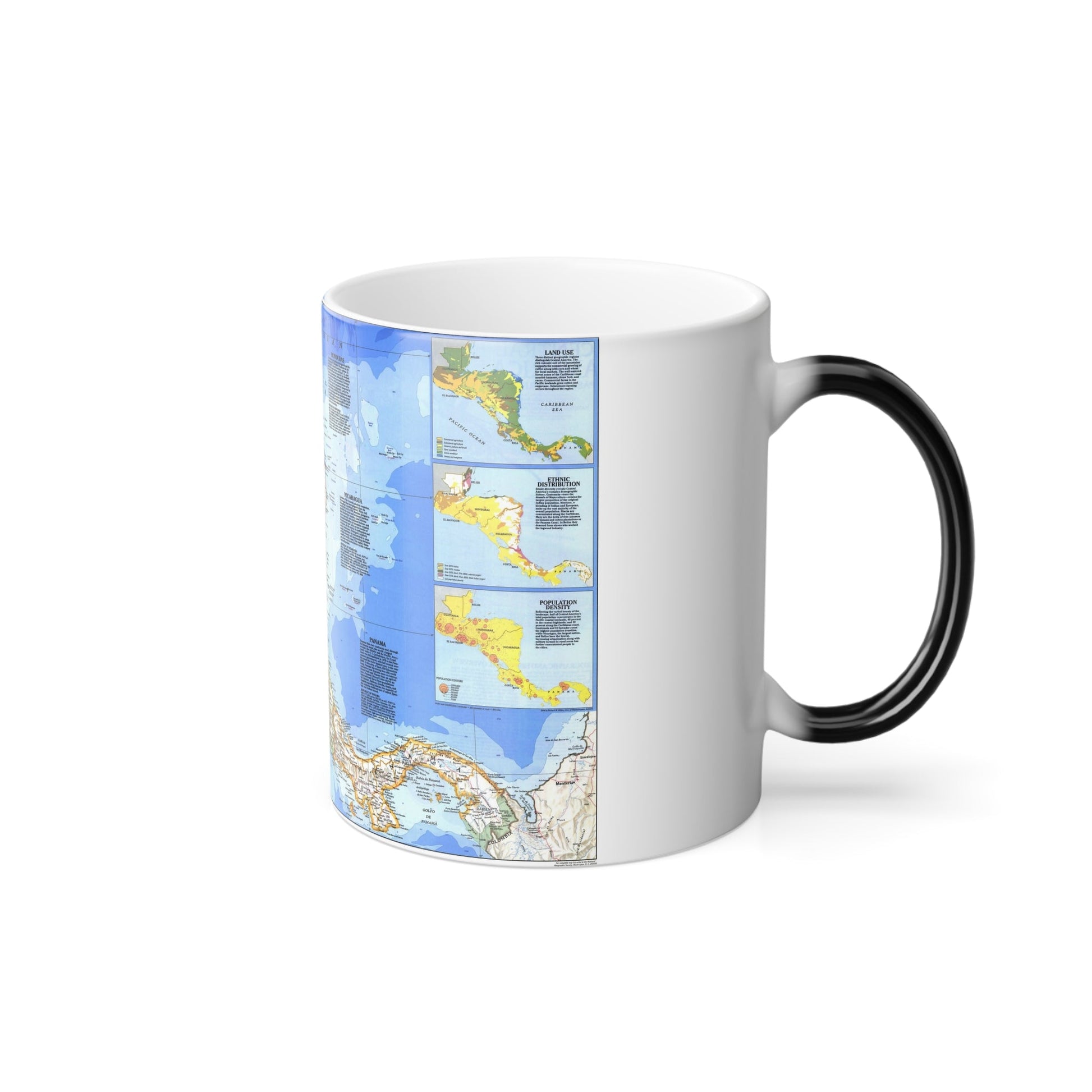 Central America (1986) (Map) Color Changing Mug 11oz-11oz-The Sticker Space