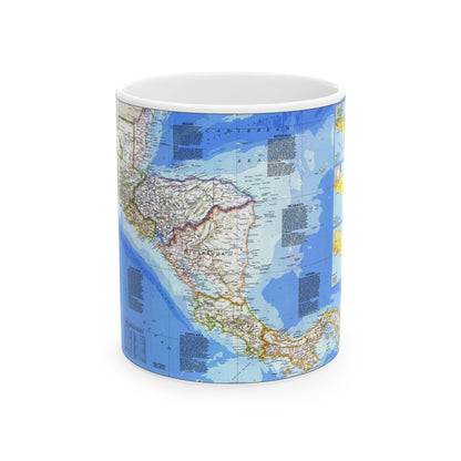 Central America (1986) (Map) White Coffee Mug-11oz-The Sticker Space