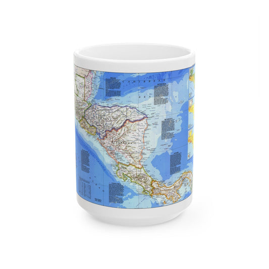 Central America (1986) (Map) White Coffee Mug-15oz-The Sticker Space