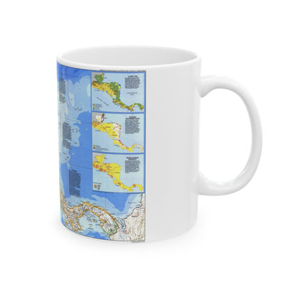 Central America (1986) (Map) White Coffee Mug-The Sticker Space