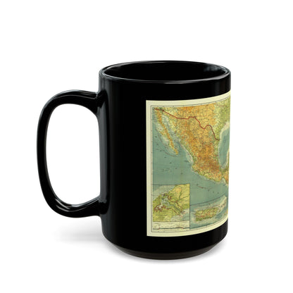 Central America and the West Indies (1922) (Map) Black Coffee Mug-The Sticker Space