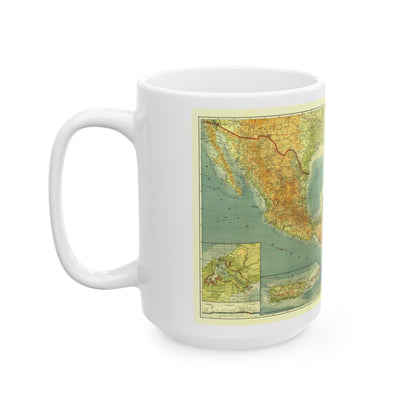 Central America and the West Indies (1922) (Map) White Coffee Mug-The Sticker Space