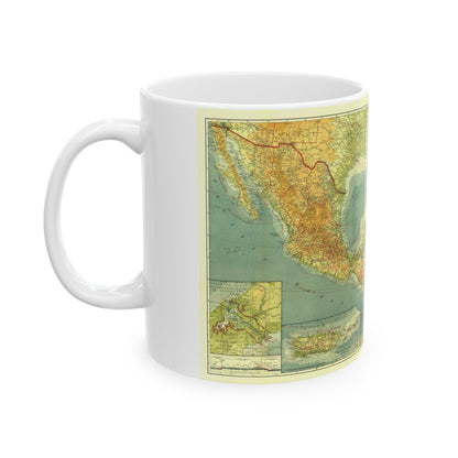 Central America and the West Indies (1922) (Map) White Coffee Mug-The Sticker Space