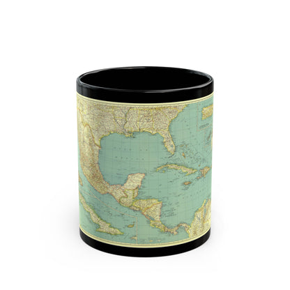 Central America and the West Indies (1934) (Map) Black Coffee Mug-11oz-The Sticker Space