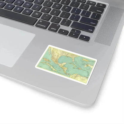 Central America and the West Indies (1934) (Map) STICKER Vinyl Kiss-Cut Decal - The Sticker Space