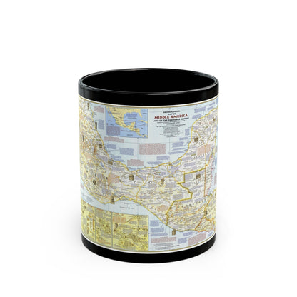 Central America - Archeological Map 1 (1968) (Map) Black Coffee Mug-11oz-The Sticker Space