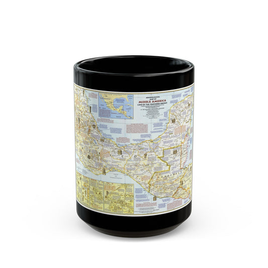 Central America - Archeological Map 1 (1968) (Map) Black Coffee Mug-15oz-The Sticker Space