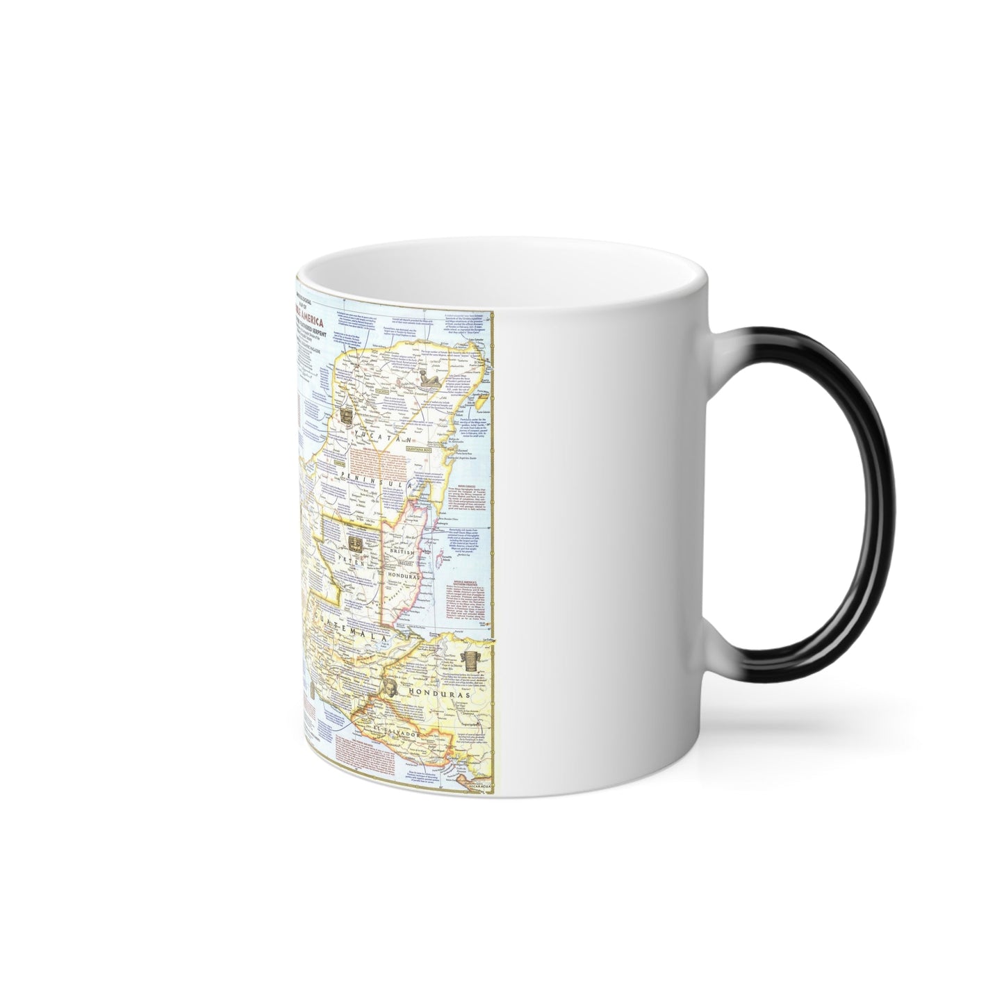 Central America - Archeological Map 1 (1968) (Map) Color Changing Mug 11oz-11oz-The Sticker Space