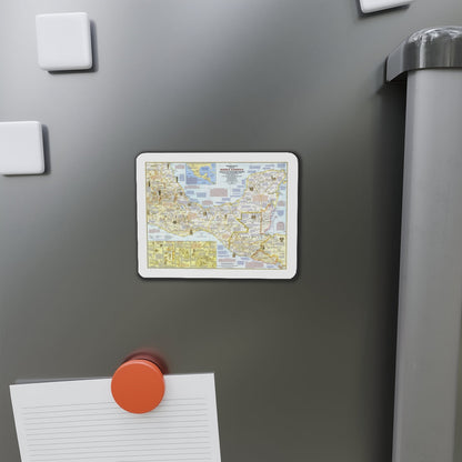 Central America - Archeological Map 1 (1968) (Map) Refrigerator Magnet-The Sticker Space