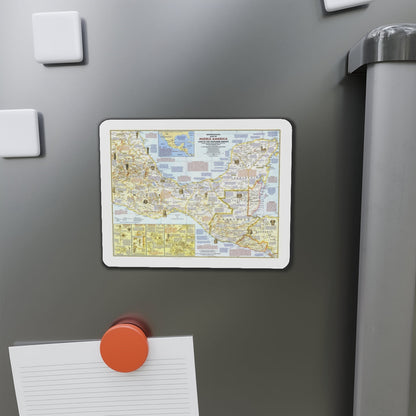 Central America - Archeological Map 1 (1968) (Map) Refrigerator Magnet-The Sticker Space