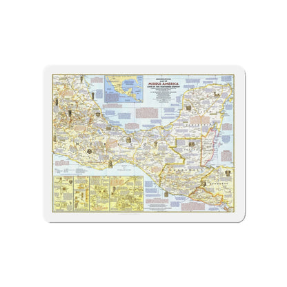 Central America - Archeological Map 1 (1968) (Map) Refrigerator Magnet-5" x 5"-The Sticker Space