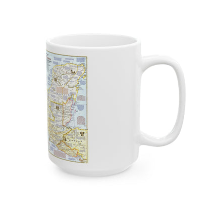 Central America - Archeological Map 1 (1968) (Map) White Coffee Mug-The Sticker Space