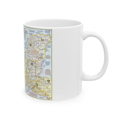 Central America - Archeological Map 1 (1968) (Map) White Coffee Mug-The Sticker Space