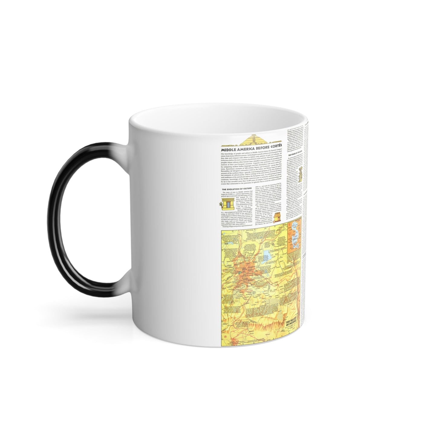 Central America - Archeological Map 2 (1968) (Map) Color Changing Mug 11oz-11oz-The Sticker Space