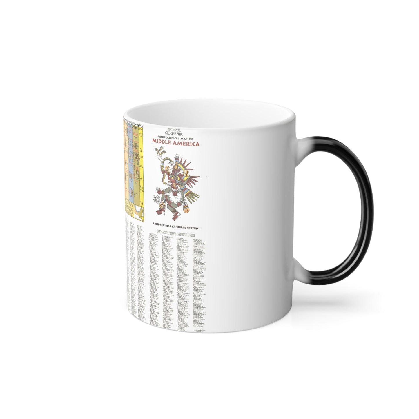 Central America - Archeological Map 2 (1968) (Map) Color Changing Mug 11oz-11oz-The Sticker Space