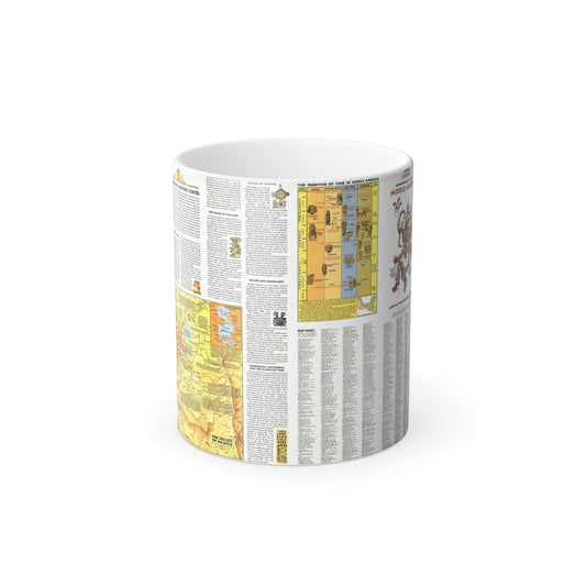 Central America - Archeological Map 2 (1968) (Map) Color Changing Mug 11oz-11oz-The Sticker Space