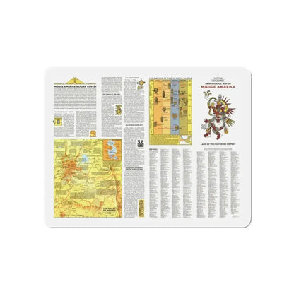Central America - Archeological Map 2 (1968) (Map) Refrigerator Magnet 5 Inch - The Sticker Space