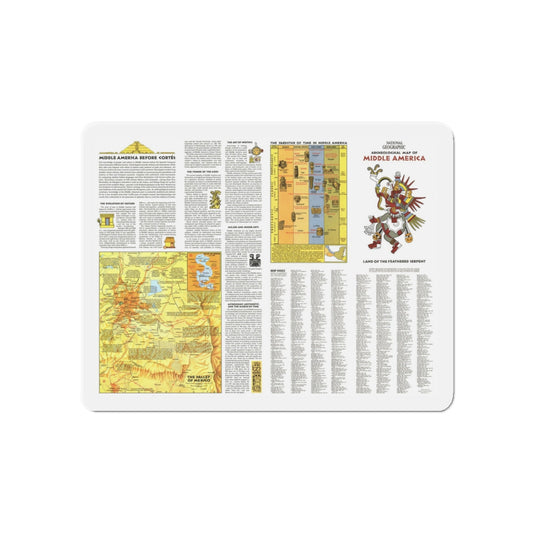 Central America - Archeological Map 2 (1968) (Map) Refrigerator Magnet-6 × 6"-The Sticker Space