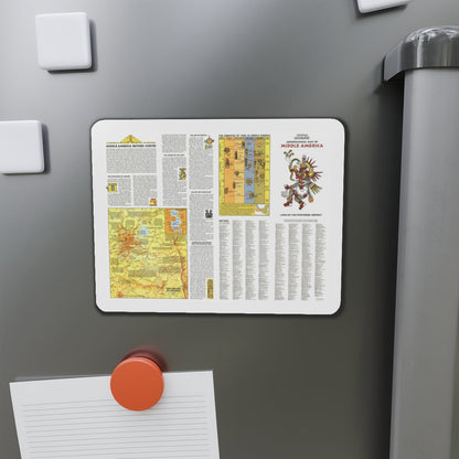 Central America - Archeological Map 2 (1968) (Map) Refrigerator Magnet-The Sticker Space