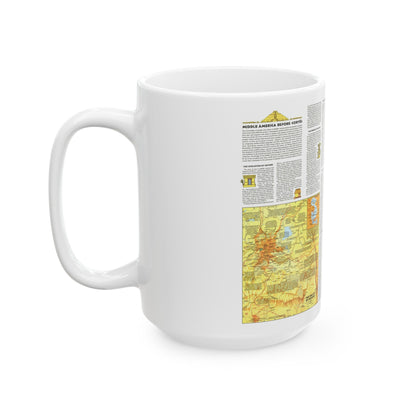 Central America - Archeological Map 2 (1968) (Map) White Coffee Mug-The Sticker Space