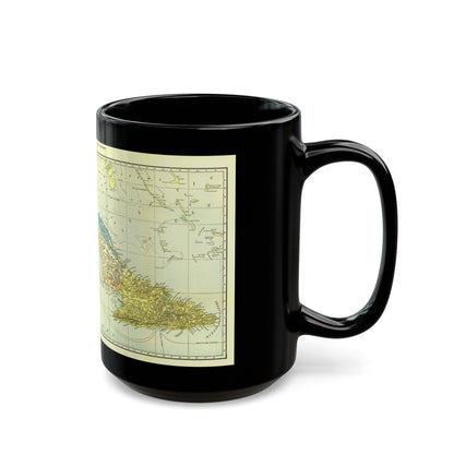 Central America - Cuba (1906) (Map) Black Coffee Mug-The Sticker Space