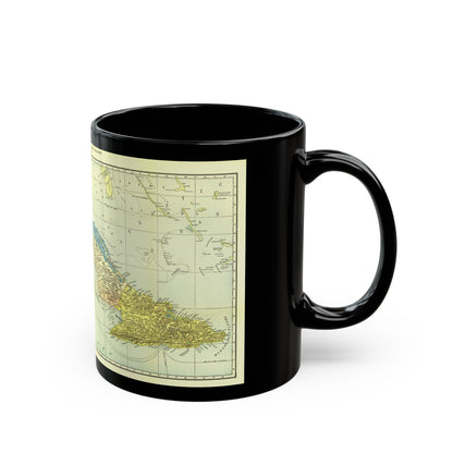 Central America - Cuba (1906) (Map) Black Coffee Mug-The Sticker Space