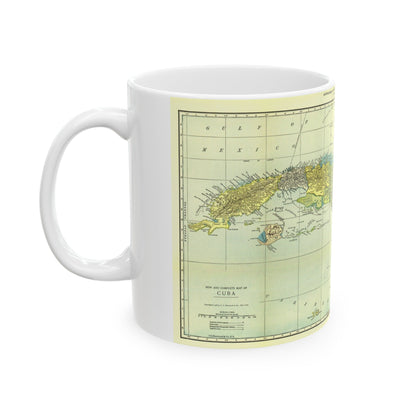 Central America - Cuba (1906) (Map) White Coffee Mug-The Sticker Space