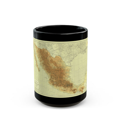 Central America & Mexico (1911) (Map) Black Coffee Mug-15oz-The Sticker Space