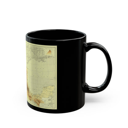 Central America & Mexico (1911) (Map) Black Coffee Mug-The Sticker Space