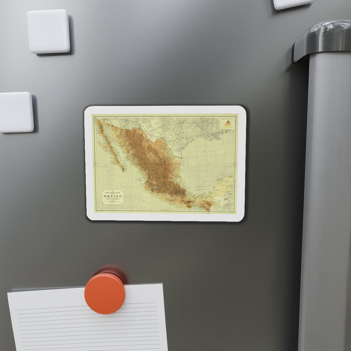 Central America & Mexico (1911) (Map) Refrigerator Magnet-The Sticker Space