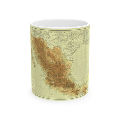 Central America & Mexico (1911) (Map) White Coffee Mug-11oz-The Sticker Space