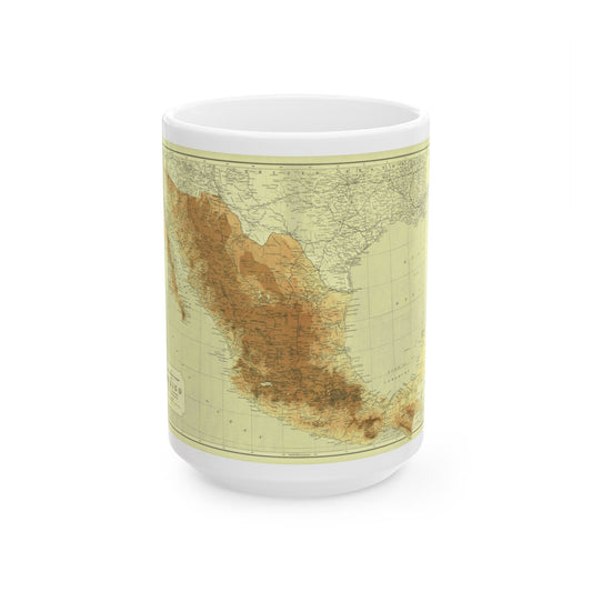 Central America & Mexico (1911) (Map) White Coffee Mug-15oz-The Sticker Space