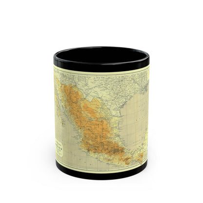 Central America & Mexico (1914) (Map) Black Coffee Mug-11oz-The Sticker Space