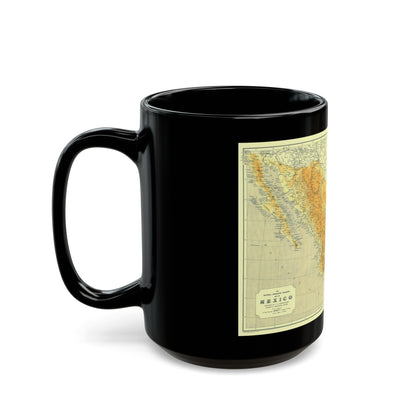 Central America & Mexico (1914) (Map) Black Coffee Mug-The Sticker Space