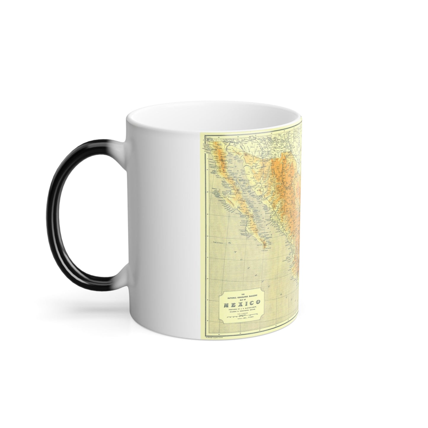 Central America & Mexico (1914) (Map) Color Changing Mug 11oz-11oz-The Sticker Space