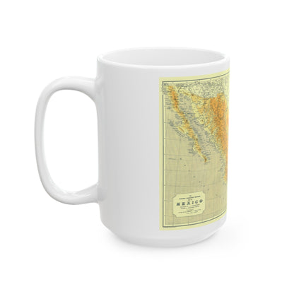 Central America & Mexico (1914) (Map) White Coffee Mug-The Sticker Space